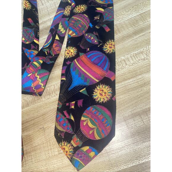 Vintage Hot Air Balloon Cotton Tie, Tie One On New Mexico Balloon Fiesta - Picture 2 of 7